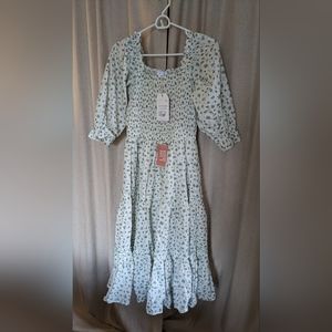 IVY CITY Co. Madeline Dress Long blue floral, MDSMAL 1315 Small 14266446